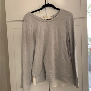 Chelsea28 Mixed Material Sweatshirt